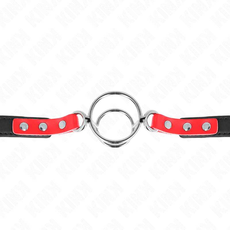 KINK - GAG WITH MULTIPLE O-RINGS 4 / 4.8 CM RED 38 X 56 CM thumb 4