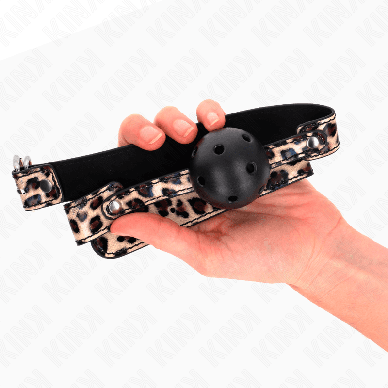 KINK - LEOPARD BREATHABLE BALL 4.5 CM GAG 65 x 2.5 CM thumb 3