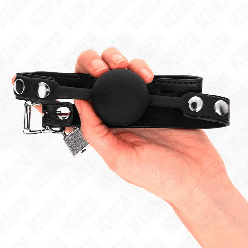 KINK - MODEL 1 SILICONE BALL 4 CM GAG WITH LOCK 60 x 2 CM thumb 3