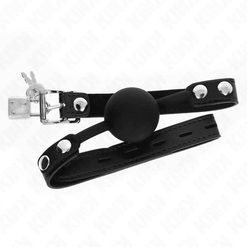 KINK - MODEL 1 SILICONE BALL 4 CM GAG WITH LOCK 60 x 2 CM thumb 2