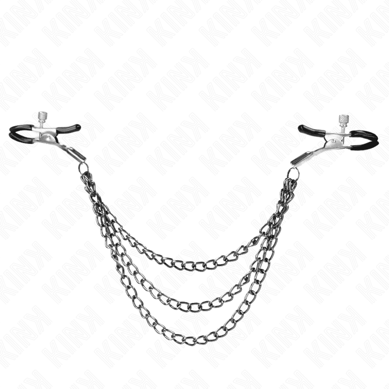 KINK - NIPPLE CLAMPS WITH 3 CHAINS BLACK 20/23/28 CM thumb 2
