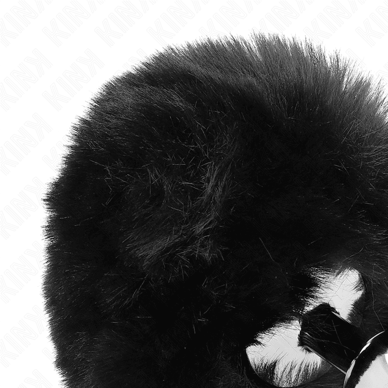KINK - STAINLESS STEEL PLUG 7 x 3 CM WITH BLACK FAUX FUR RABBIT TAIL 8 CM thumb 4