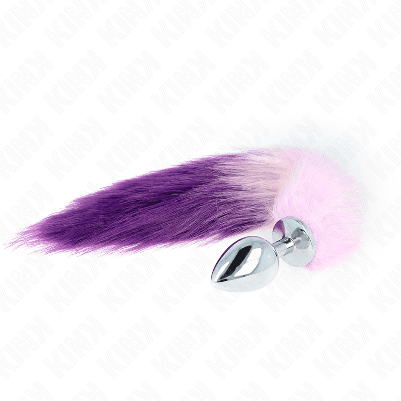 KINK - ANAL PLUG SIZE L 10 X 4 CM WITH SYNTHETIC TAIL 40 CM PURPLE thumb 2