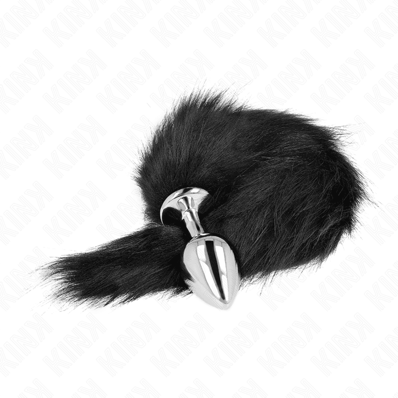 KINK - ANAL PLUG SIZE M 8 X 3.5 CM WITH SYNTHETIC TAIL 40 CM BLACK thumb 4