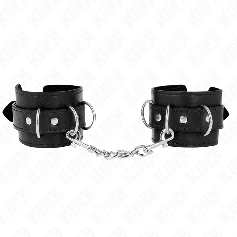 KINK - 3 D-RING WRIST RESTRAINTS ADJUSTABLE BLACK 17.5-25 CM X 6 CM thumb 2