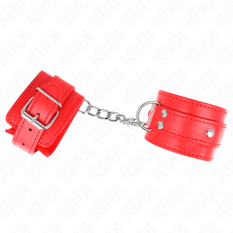KINK - 3 D-RING WRIST RESTRAINTS ADJUSTABLE RED 17.5-25 CM X 6 CM thumb 3