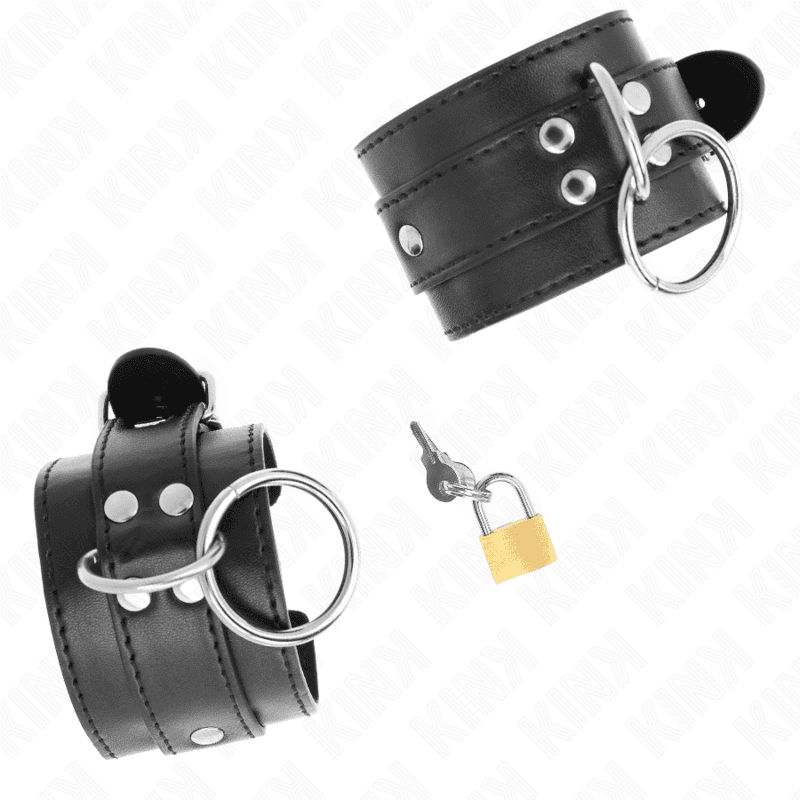 KINK - O-RING LOCKED WRIST RESTRAINTS BLACK ADJUSTABLE 20-28 CM X 5.5 CM thumb 3
