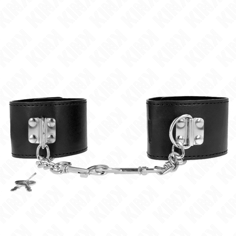 KINK - WRIST RESTRAINTS WITH PADLOCK CLOSURE BLACK ADJUSTABLE 16-23 CM X 5.5 CM thumb 2