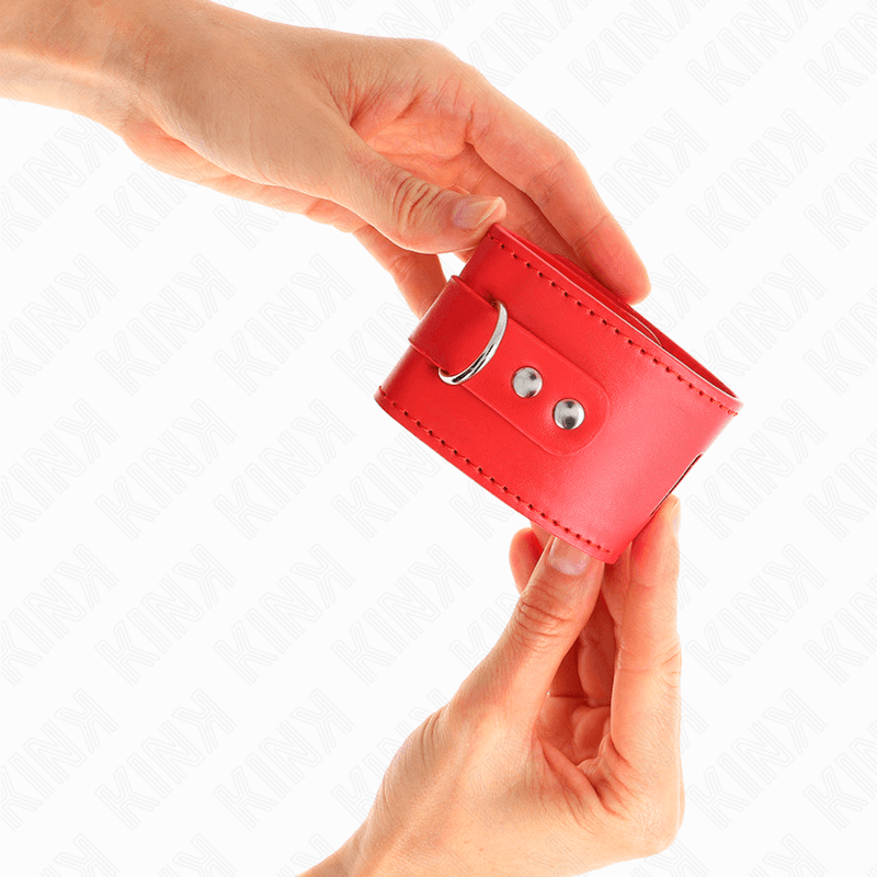 KINK - WRIST RESTRAINTS WITH PADLOCK CLOSURE RED ADJUSTABLE 16-23 CM X 5.5 CM thumb 4