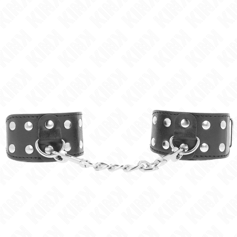 KINK - WRISTBANDS WITH DOUBLE LINE OF ADJUSTABLE STUDS BLACK thumb 2