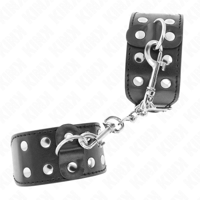 KINK - WRISTBANDS WITH DOUBLE LINE OF ADJUSTABLE STUDS BLACK thumb 3