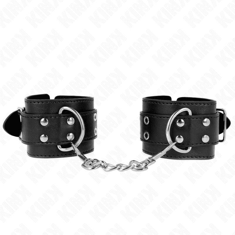 KINK - DOUBLE BUCKLE WRIST RESTRAINTS BLACK ADJUSTABLE 19-26 CM thumb 2