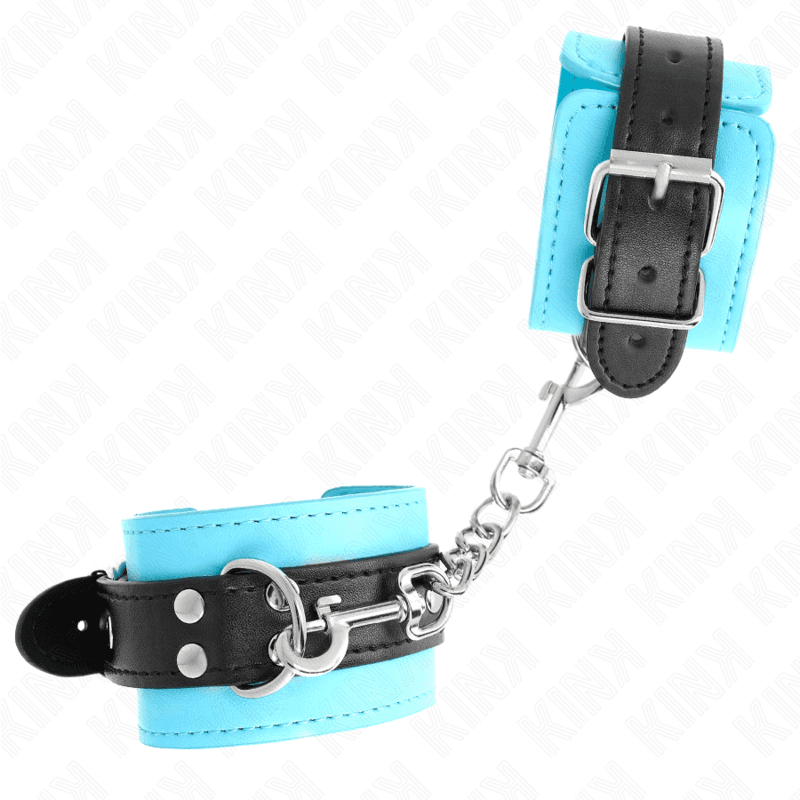 KINK - HOOK WRIST RESTRAINTS BLUE FUR LINED ADJUSTABLE 20-28 CM X 5.5 CM thumb 3