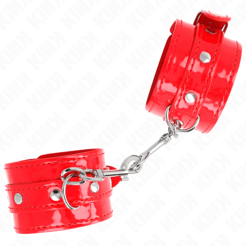 KINK - SHINY HAND CUFFS RED ADJUSTABLE 23-33 CM thumb 3