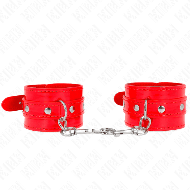 KINK - SHINY HAND CUFFS RED ADJUSTABLE 23-33 CM thumb 2