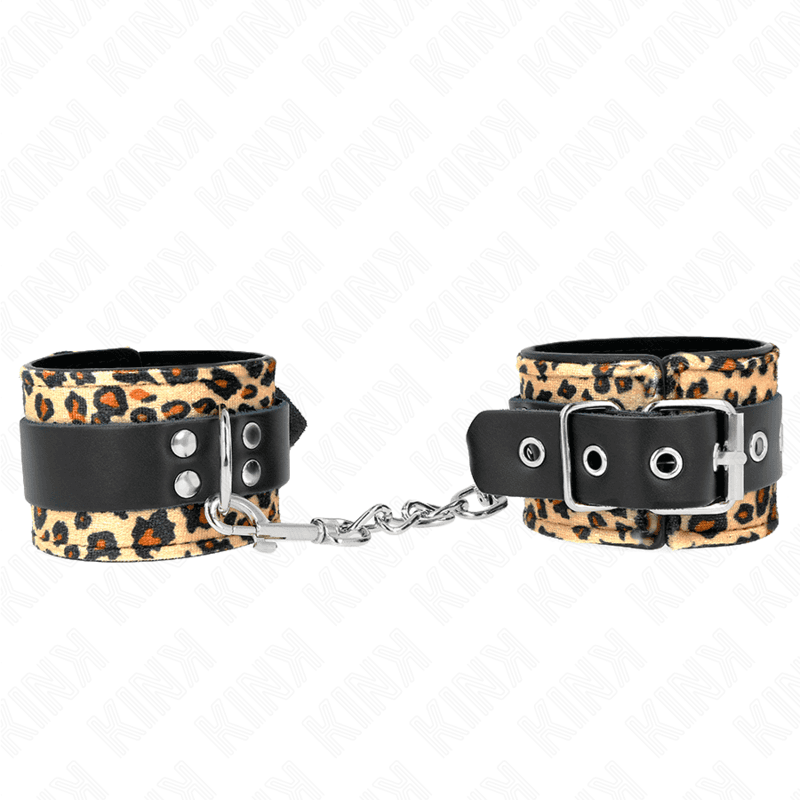 KINK - LEOPARD REAL LEATHER WRIST RESTRAINT ADJUSTABLE 18-29 CM X 5.5 CM thumb 2