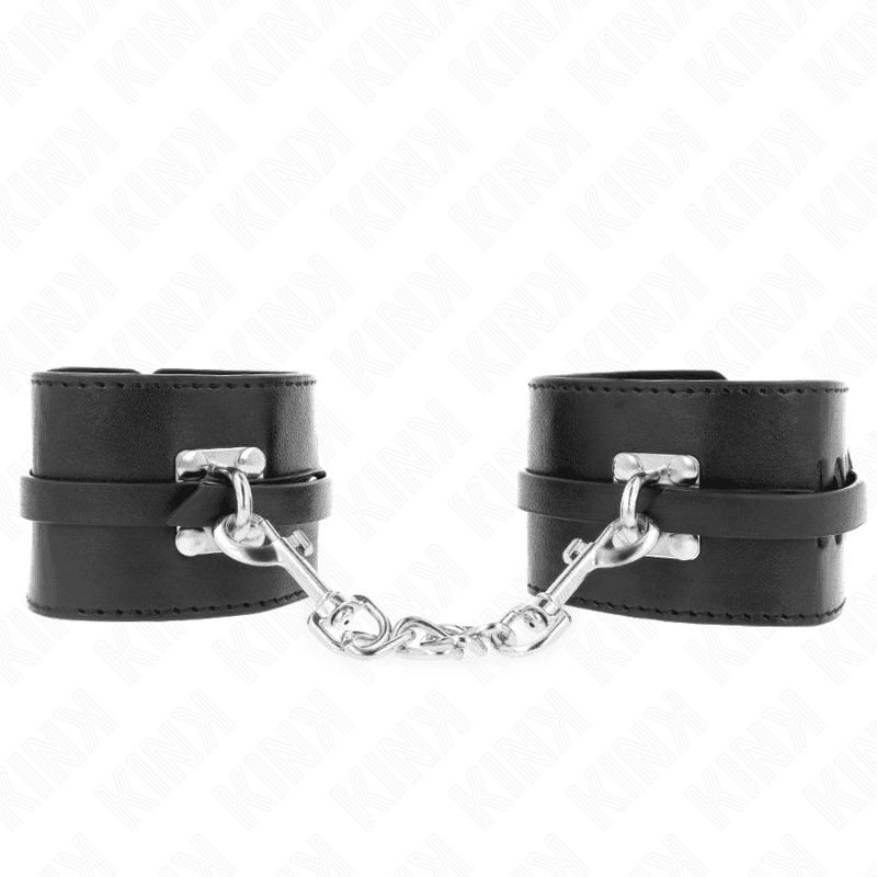 KINK - DELUXE LOCKING WRIST RESTRAINTS BLACK ADJUSTABLE 14.5-21 CM X 6 CM thumb 2