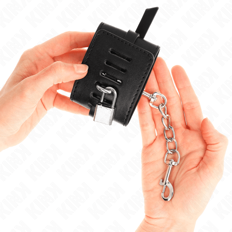 KINK - DELUXE LOCKING WRIST RESTRAINTS BLACK ADJUSTABLE 14.5-21 CM X 6 CM thumb 4
