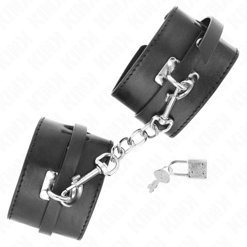 KINK - DELUXE LOCKING WRIST RESTRAINTS BLACK ADJUSTABLE 14.5-21 CM X 6 CM thumb 3