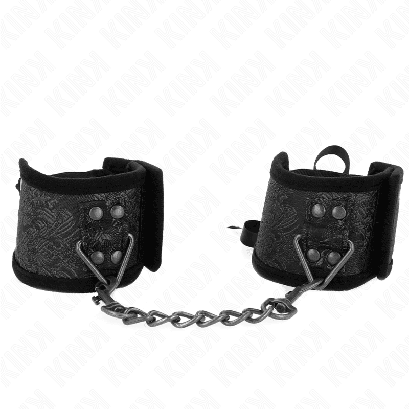 KINK - SCANDAL WRIST RESTRAINTS BLACK LACE DETAILS 24.5 CM X 6.5 CM thumb 2