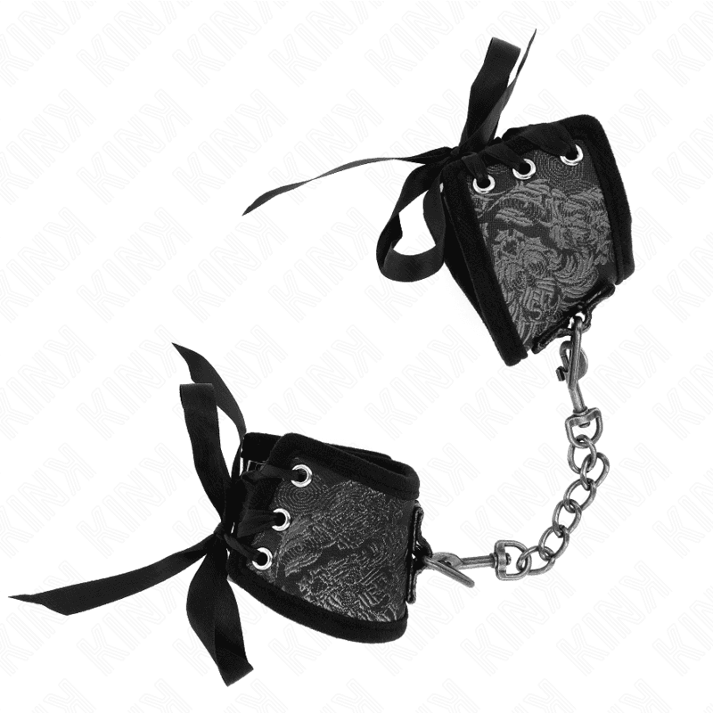 KINK - SCANDAL WRIST RESTRAINTS BLACK LACE DETAILS 24.5 CM X 6.5 CM thumb 3