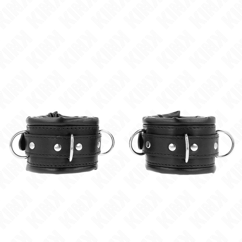 KINK - HEAVY WRIST RESTRAINTS WITH BLACK FUR LINED ADJUSTABLE 20-30 CM X 6 CM thumb 2