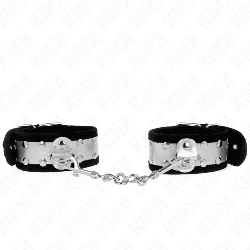 KINK - THIN WRIST RESTRAINTS BLACK / SILVER 30 X 4 CM thumb 2