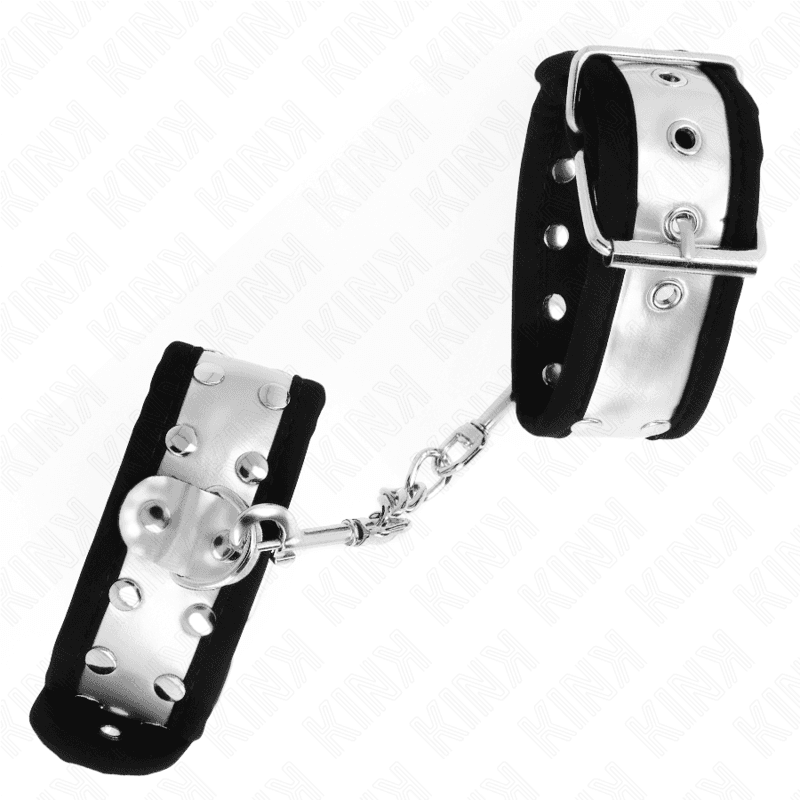 KINK - THIN WRIST RESTRAINTS BLACK / SILVER 30 X 4 CM thumb 3