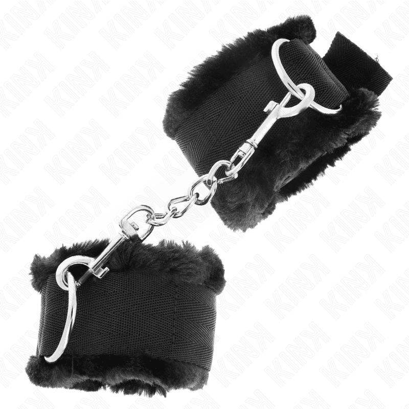 KINK - FURRY LINED WRIST RESTRAINTS BLACK ADJUSTABLE 17-31 CM X 7 CM thumb 3