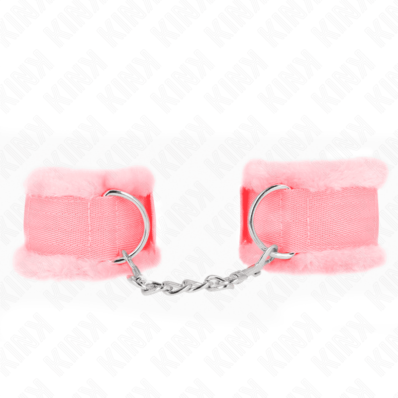 KINK - FURRY LINED WRIST RESTRAINTS PINK ADJUSTABLE 17-31 CM X 7 CM thumb 2