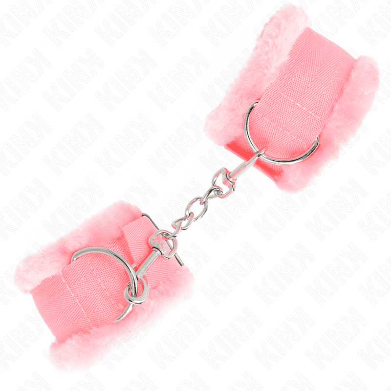 KINK - FURRY LINED WRIST RESTRAINTS PINK ADJUSTABLE 17-31 CM X 7 CM thumb 3