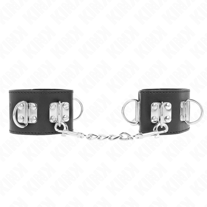 KINK - MULTIPOSITION WRIST RESTRAINTS WITH PADLOCK CLOSURE BLACK ADJUSTABLE 16-23 CM X 5.5 CM thumb 2