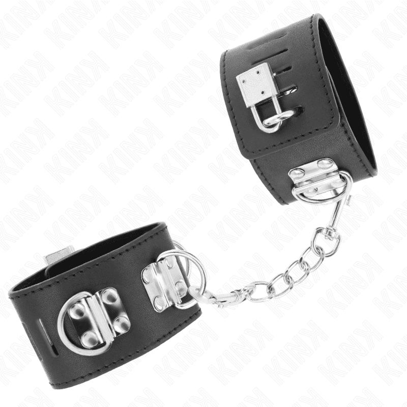 KINK - MULTIPOSITION WRIST RESTRAINTS WITH PADLOCK CLOSURE BLACK ADJUSTABLE 16-23 CM X 5.5 CM thumb 3