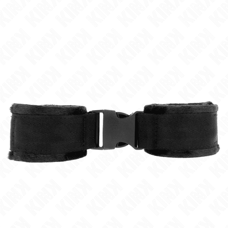 KINK - NYLON BIND HOOK&LOOP WRIST RESTRAINTS RED-BLACK MODEL 1 AJDUSTABLE 25-35 CM X 6 CM thumb 2