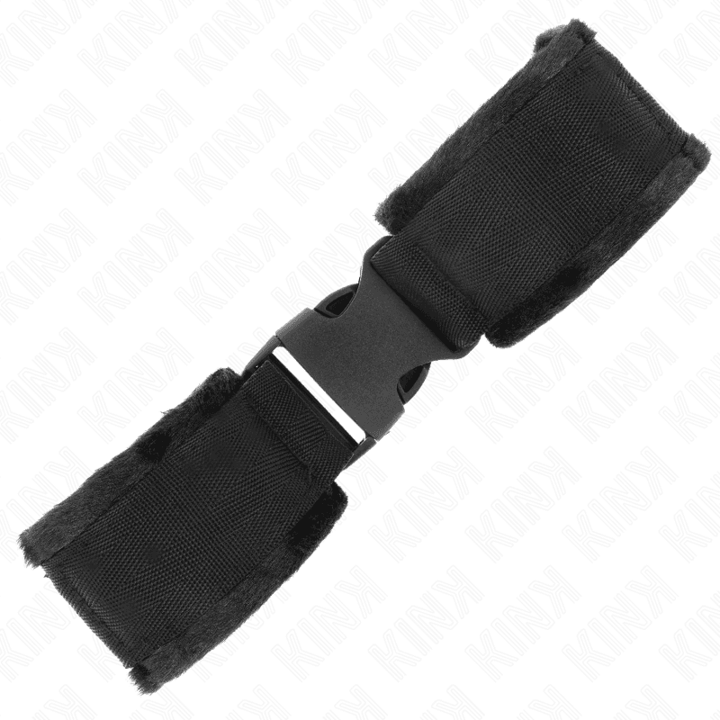 KINK - NYLON BIND HOOK&LOOP WRIST RESTRAINTS RED-BLACK MODEL 1 AJDUSTABLE 25-35 CM X 6 CM thumb 3