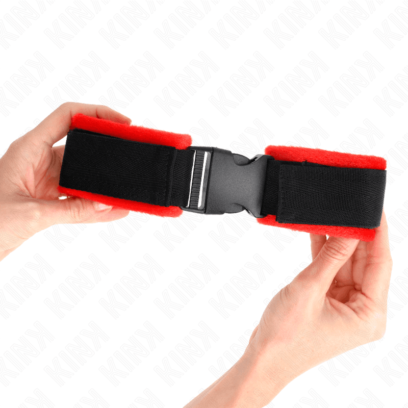 KINK - NYLON BIND HOOK&LOOP WRIST RESTRAINTS BLACK MODEL 1 AJDUSTABLE 25-35 CM X 6 CM thumb 4