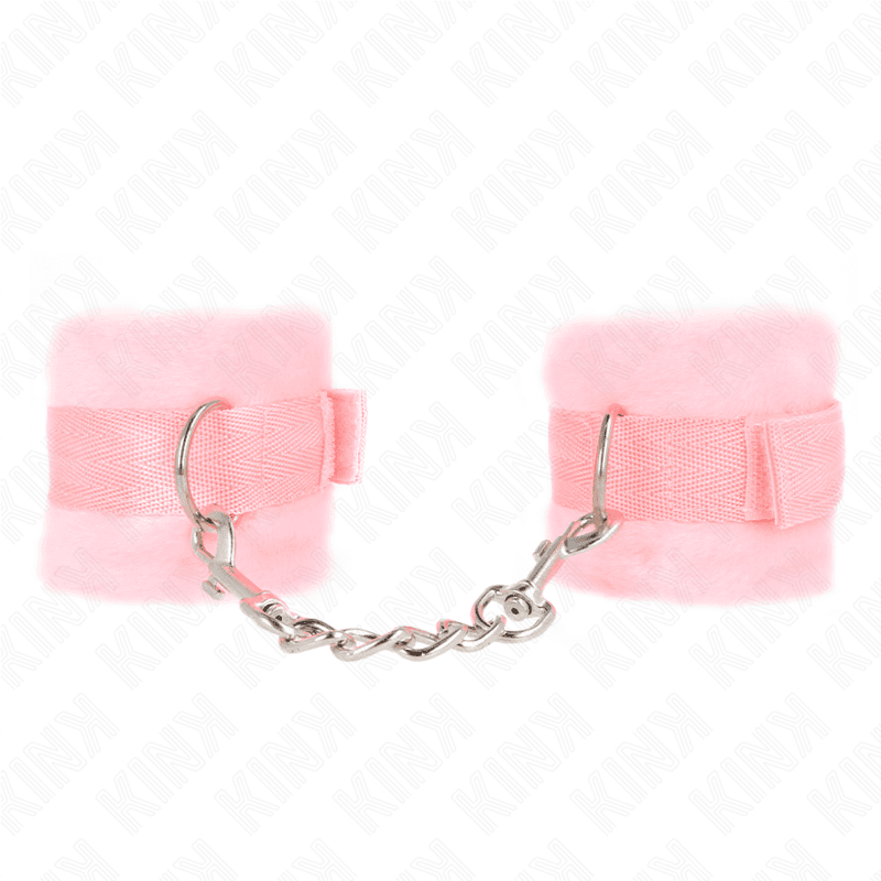 KINK - BEGINNER FUR HAND CUFFS PINK 30 X 7 CM thumb 2
