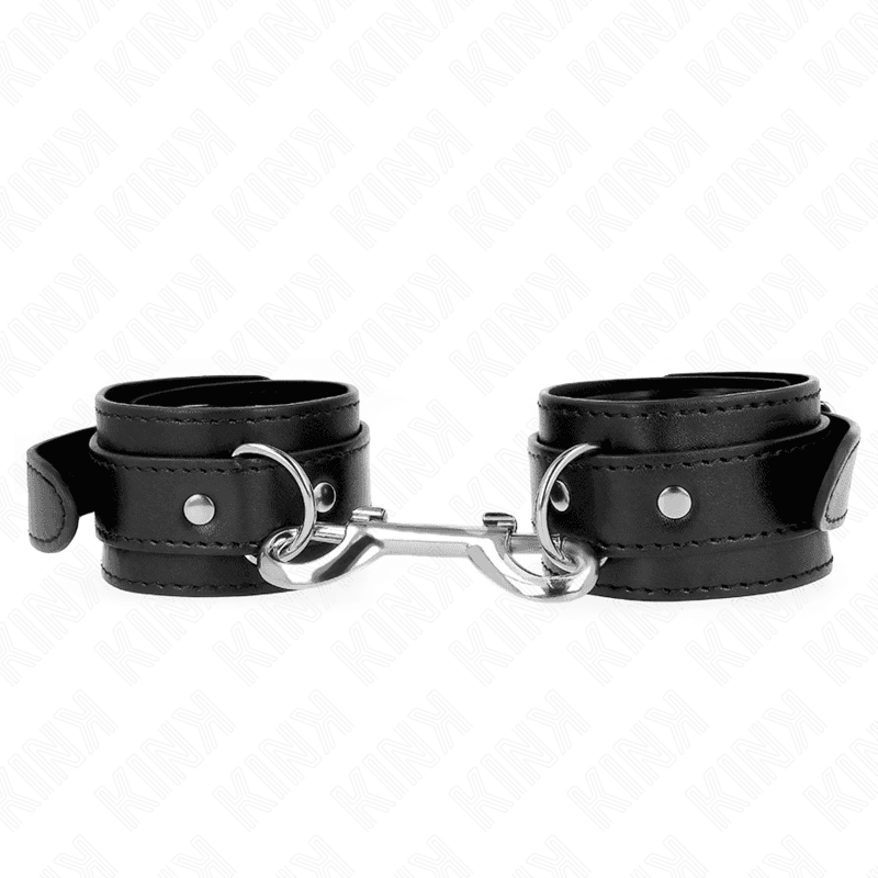 KINK - WRIST RESTRAINTS-SINGLE RIVET ROW BLACK ADJUSTABLE 17-28 CM X 5 CM thumb 2