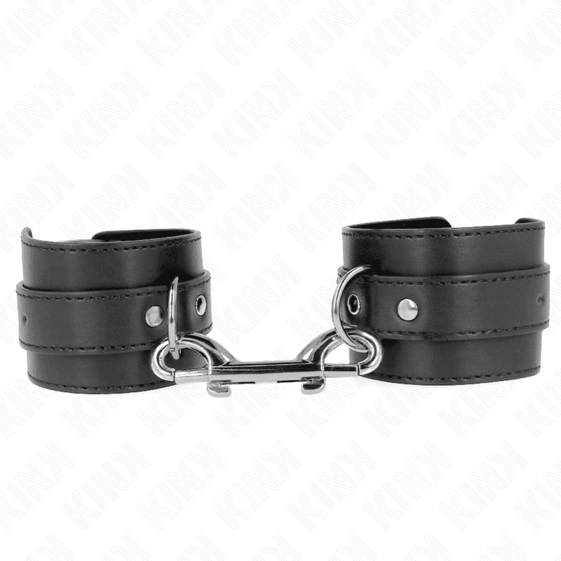 KINK - WRIST RESTRAINTS-SINGLE RIVET ROW AND BIG BUCKLE BLACK ADJUSTABLE 17-28 CM X 5 CM thumb 2