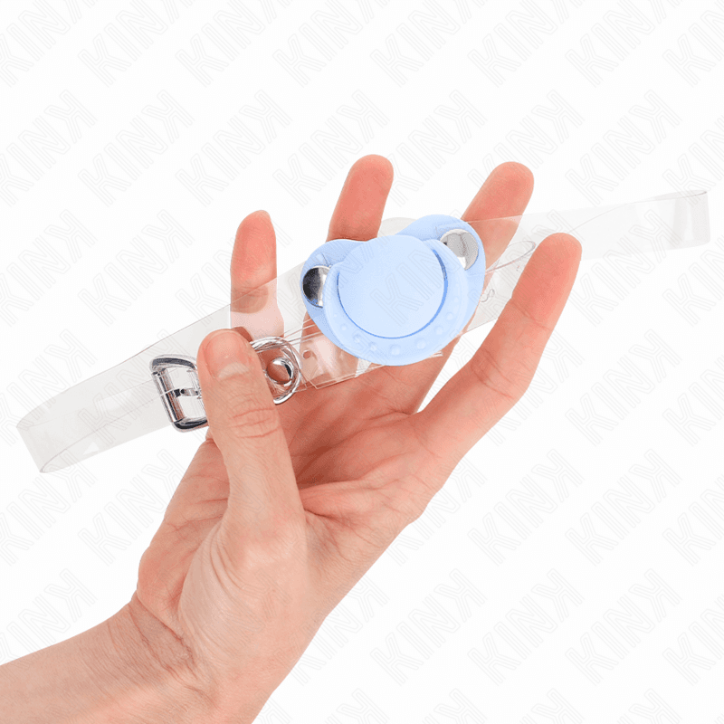 KINK - LIGHT BLUE PACIFIER SHAPED GAG 5.5 x 4 CM ADJUSTABLE 43-60 CM thumb 2