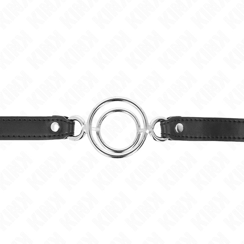 KINK - GAG WITH MULTIPLE O-RINGS 5 CM BLACK 63 X 2.5 CM thumb 3