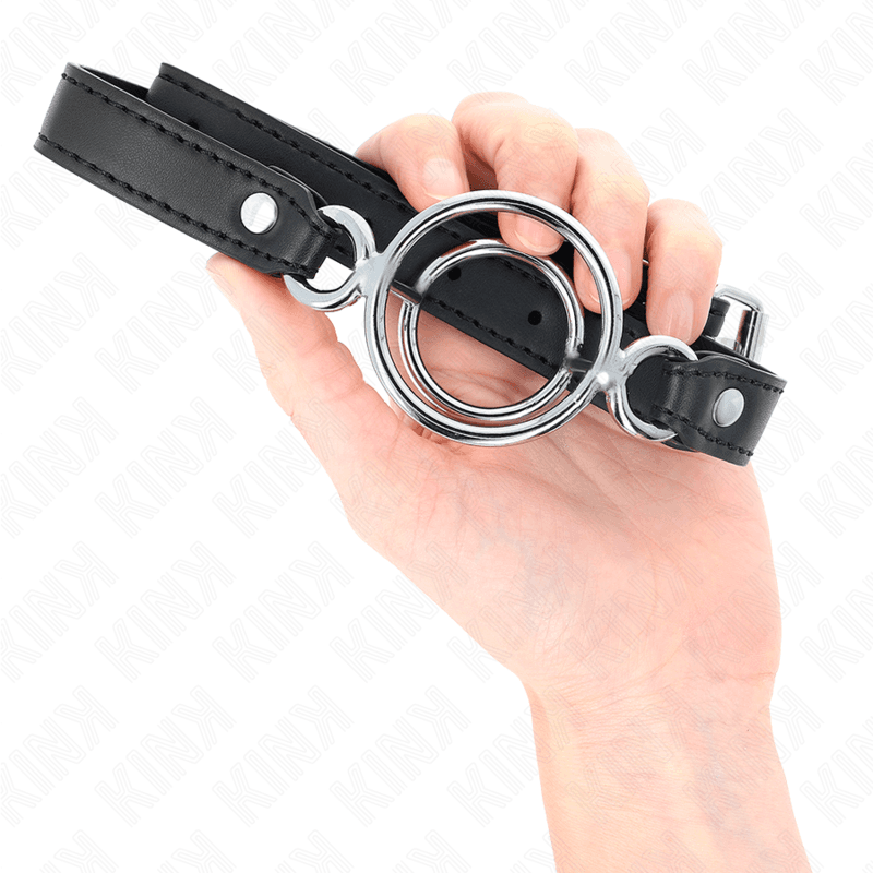 KINK - GAG WITH MULTIPLE O-RINGS 5 CM BLACK 63 X 2.5 CM thumb 4