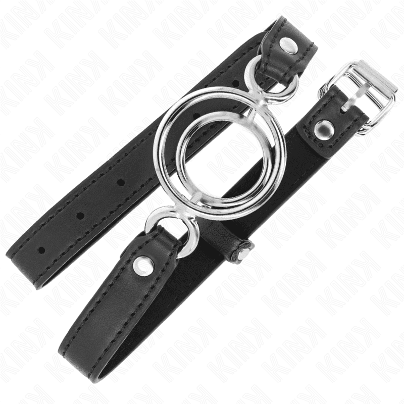 KINK - GAG WITH MULTIPLE O-RINGS 5 CM BLACK 63 X 2.5 CM thumb 2