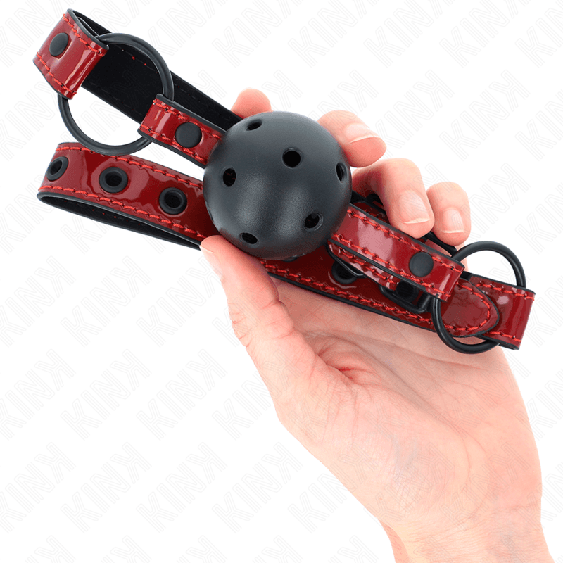 KINK - SHINY LEATHERETTE BALL 4.5 CM GAG 63.5 X 2 CM ADJUSTABLE 41 X 59 CM thumb 4