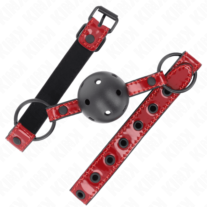 KINK - SHINY LEATHERETTE BALL 4.5 CM GAG 63.5 X 2 CM ADJUSTABLE 41 X 59 CM thumb 2