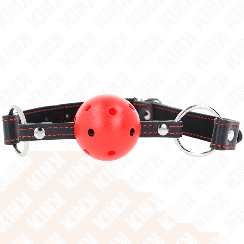 KINK - HOLLOW HARD RED BALL GAG MODEL 2 65 x 2.5 CM