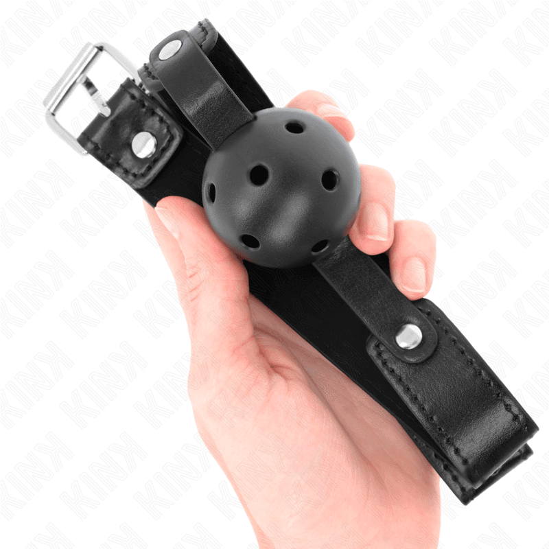KINK - BLACK BREATHABLE BALL 4.5 CM GAG 65 x 2.5 CM thumb 4