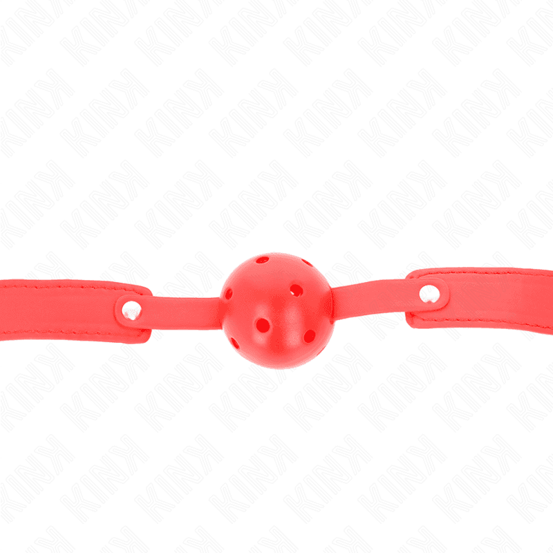 KINK - RED BREATHABLE BALL 4.5 CM GAG 65 x 2.5 CM thumb 4
