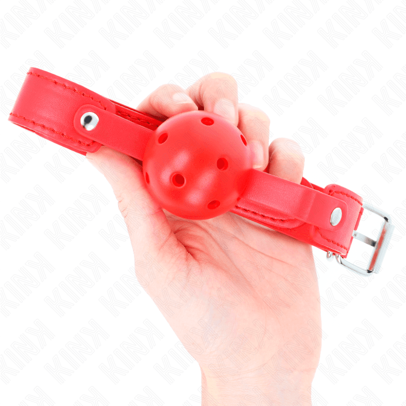 KINK - RED BREATHABLE BALL 4.5 CM GAG 65 x 2.5 CM thumb 3