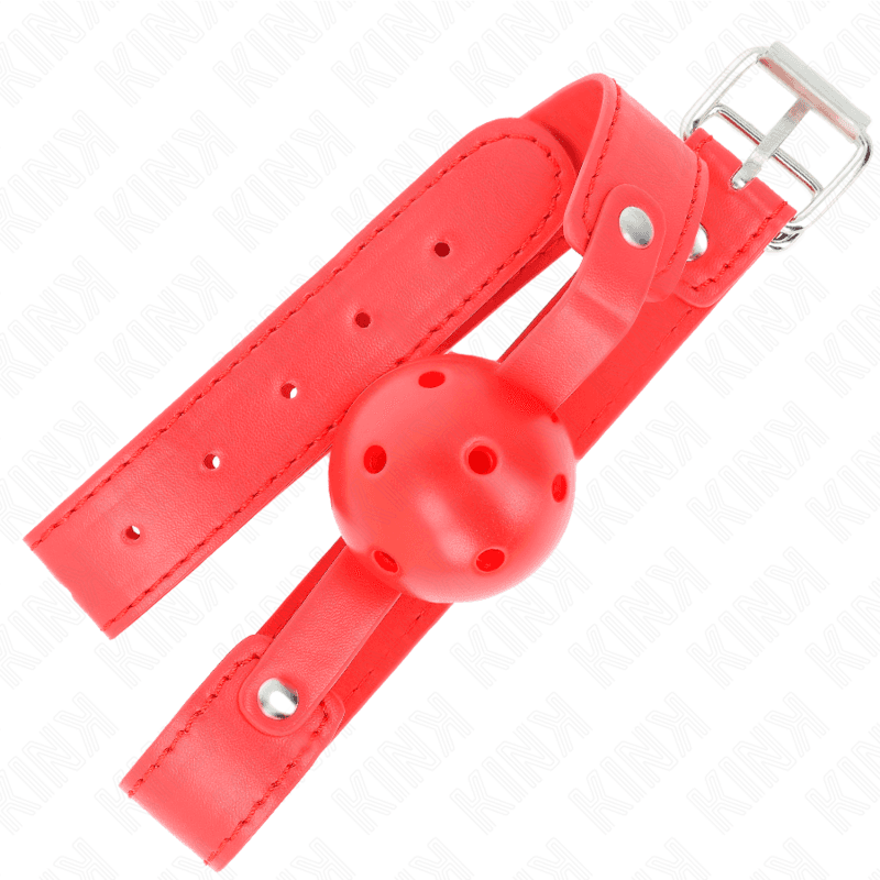 KINK - RED BREATHABLE BALL 4.5 CM GAG 65 x 2.5 CM thumb 2